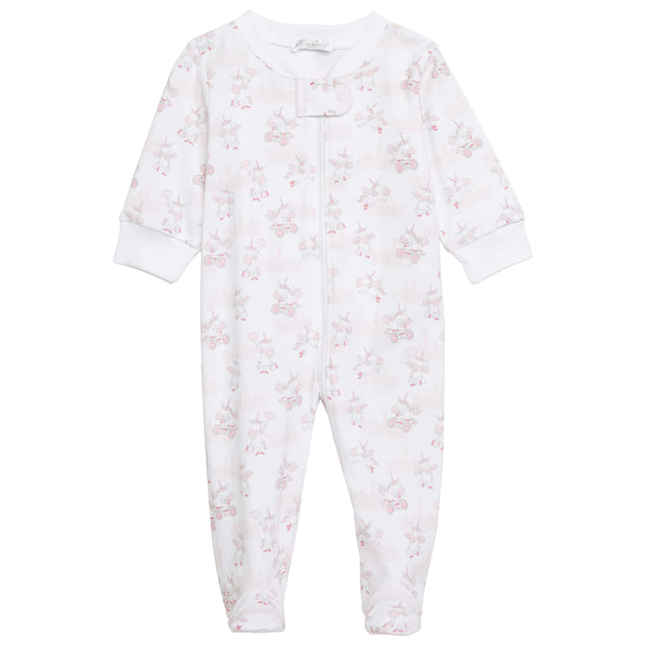 Unicorn Print Footie with Zipper