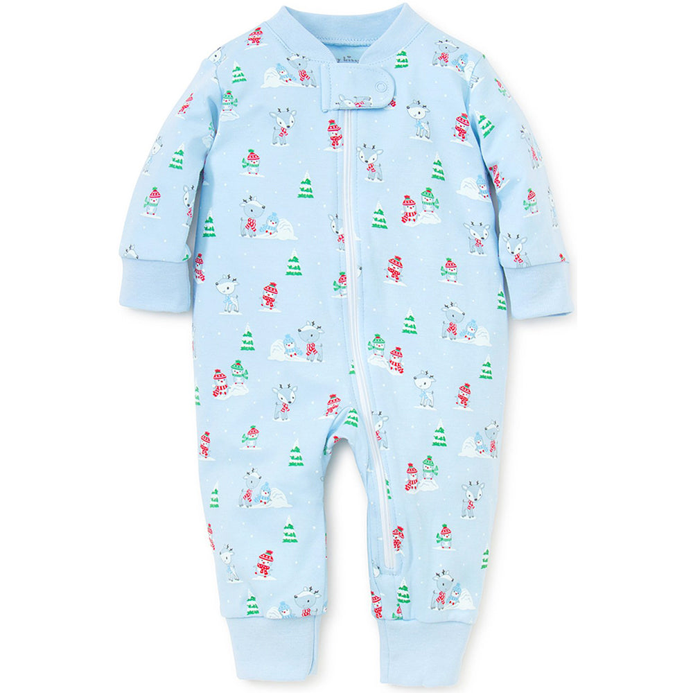 Light Blue Snow Day Pajama w/ Zipper