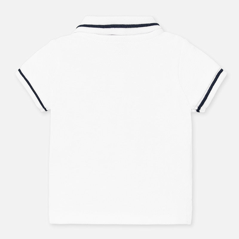 White Short Sleeve Polo