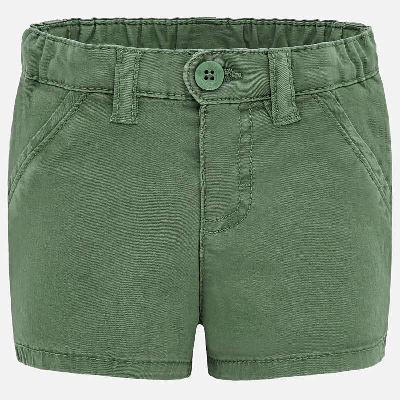 Green Twill Shorts