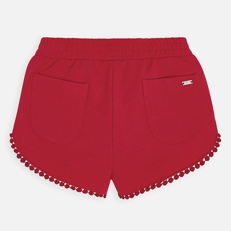 Red Knit Shorts