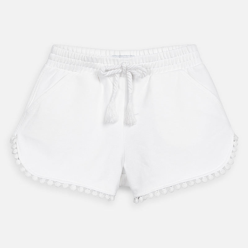 White Knit Shorts
