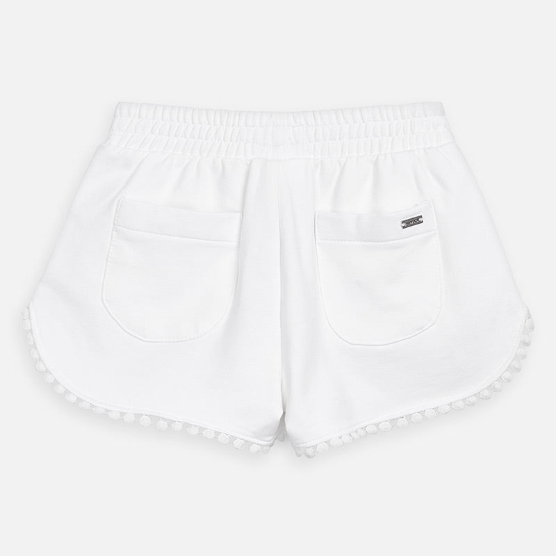 White Knit Shorts