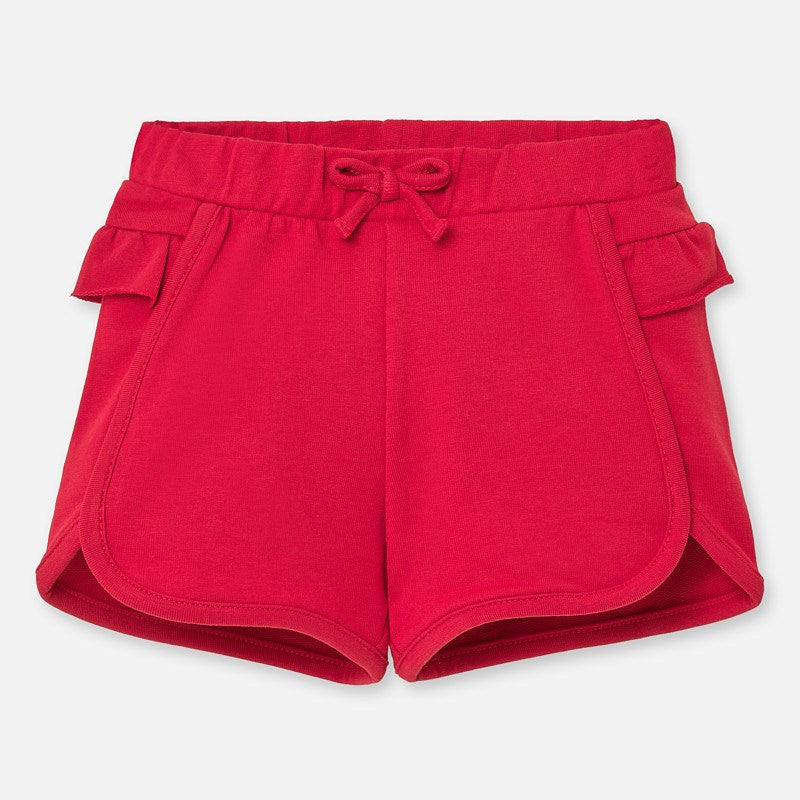 Red Ruffle Shorts