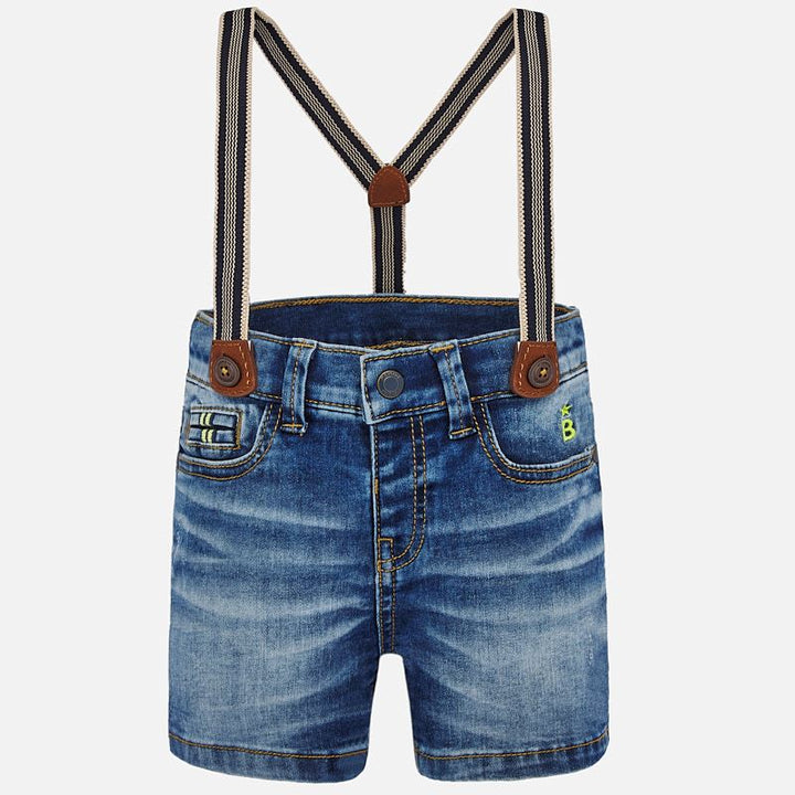 Denim Shorts with Suspenders