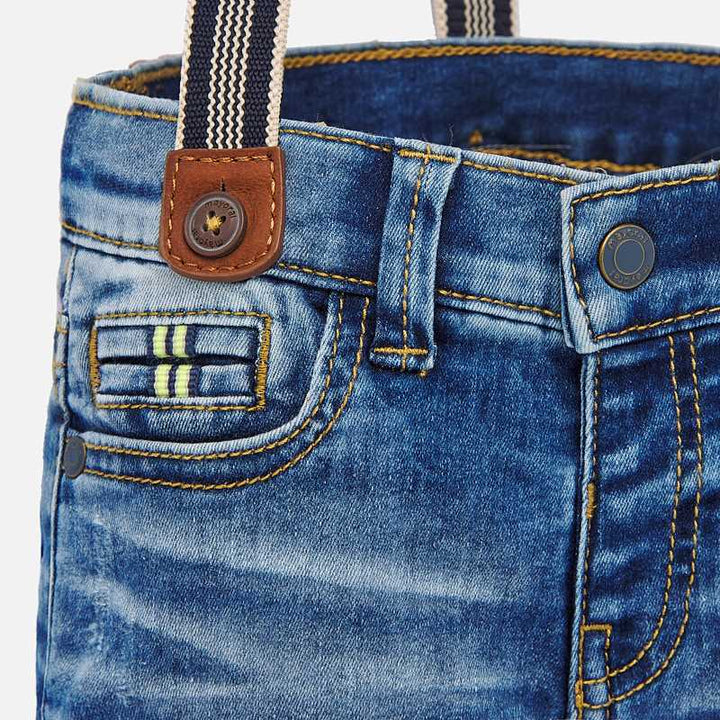 Denim Shorts with Suspenders