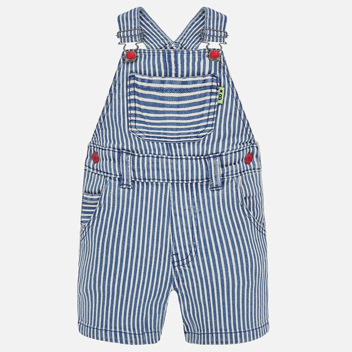 Striped Short Overalls