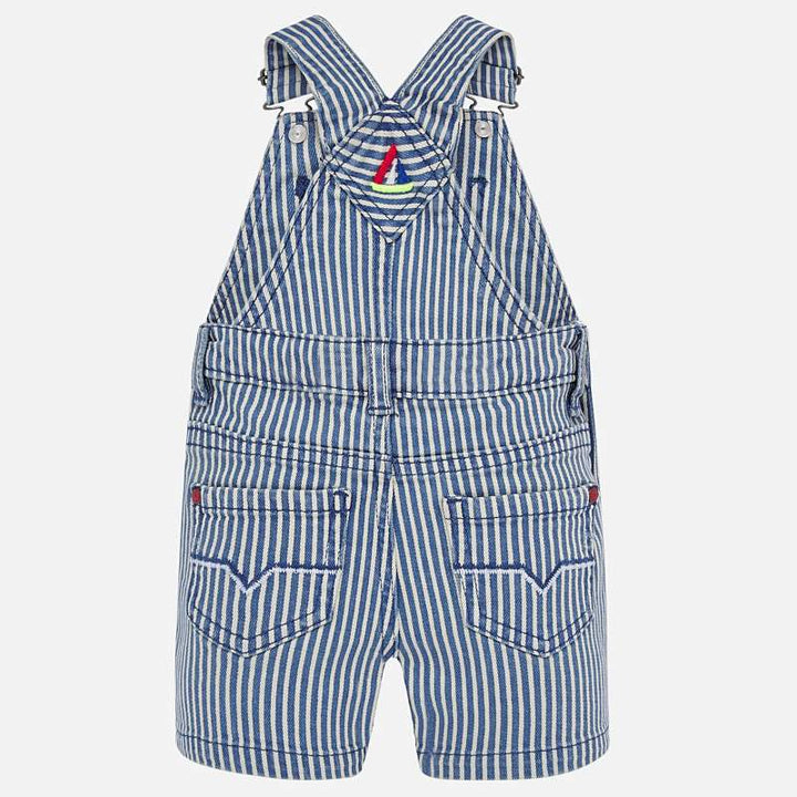 Striped Short Overalls