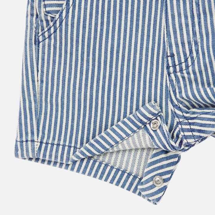 Striped Short Overalls