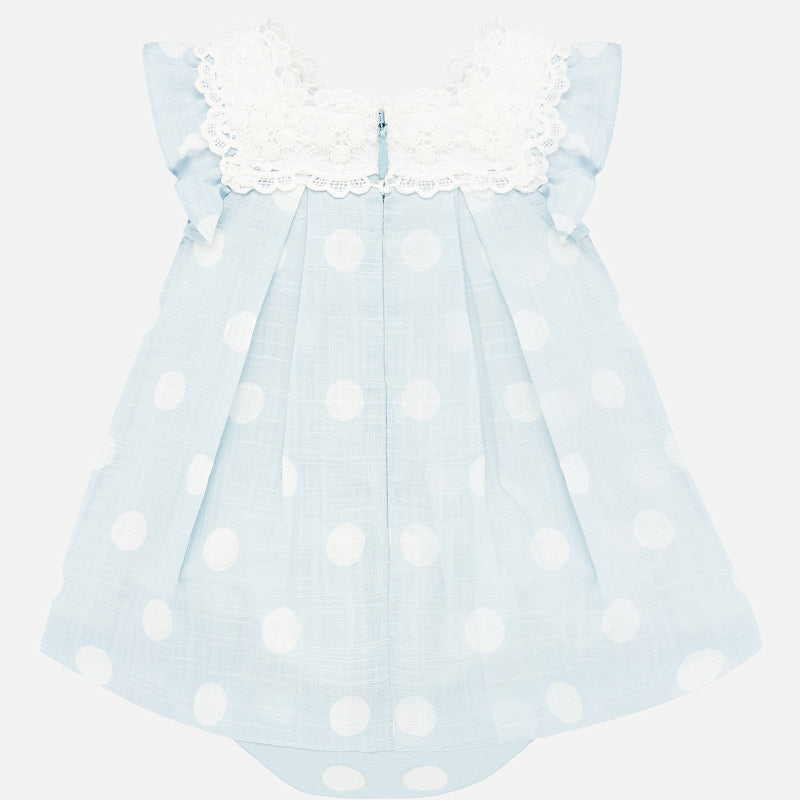 Light Blue Polka-Dot Dress with Bloomers