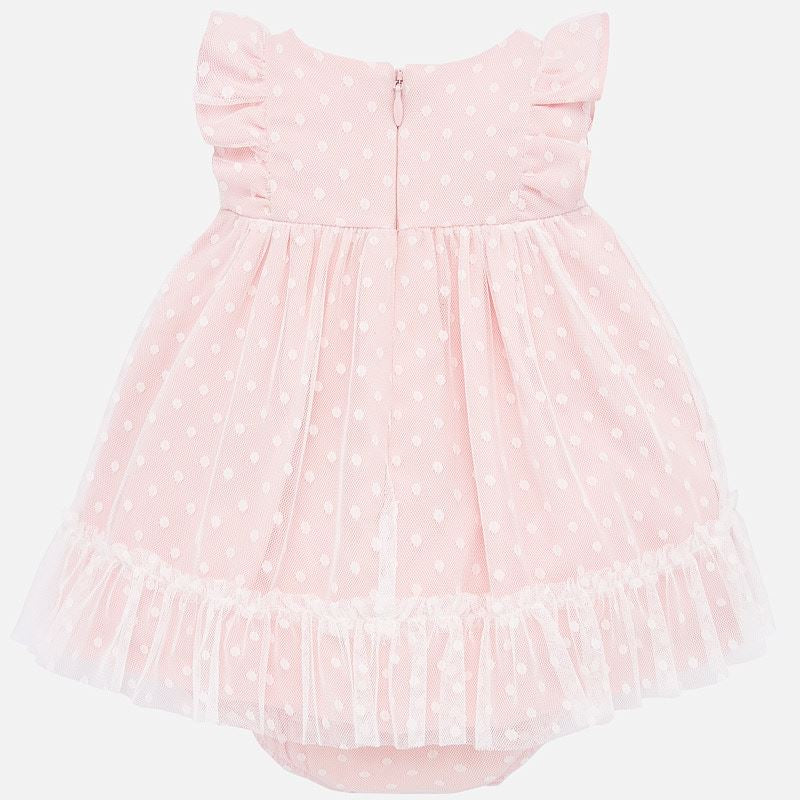 Pink Tulle Plumeti Dress Set 