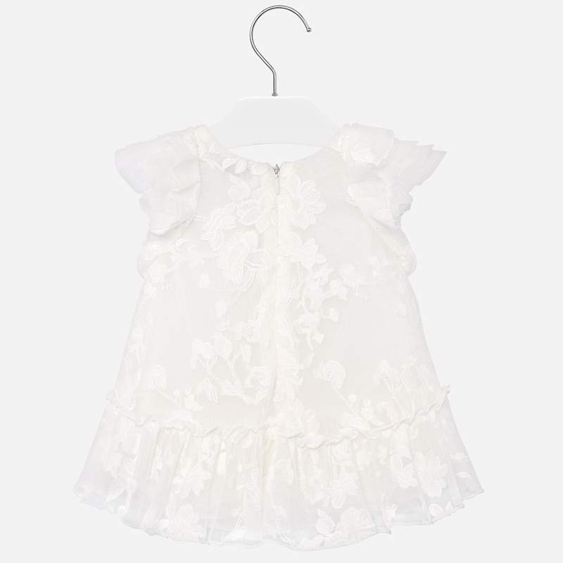 Floral White Embroidered Dress