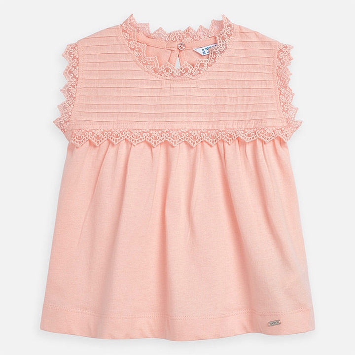 Peach Short Sleeve Blouse