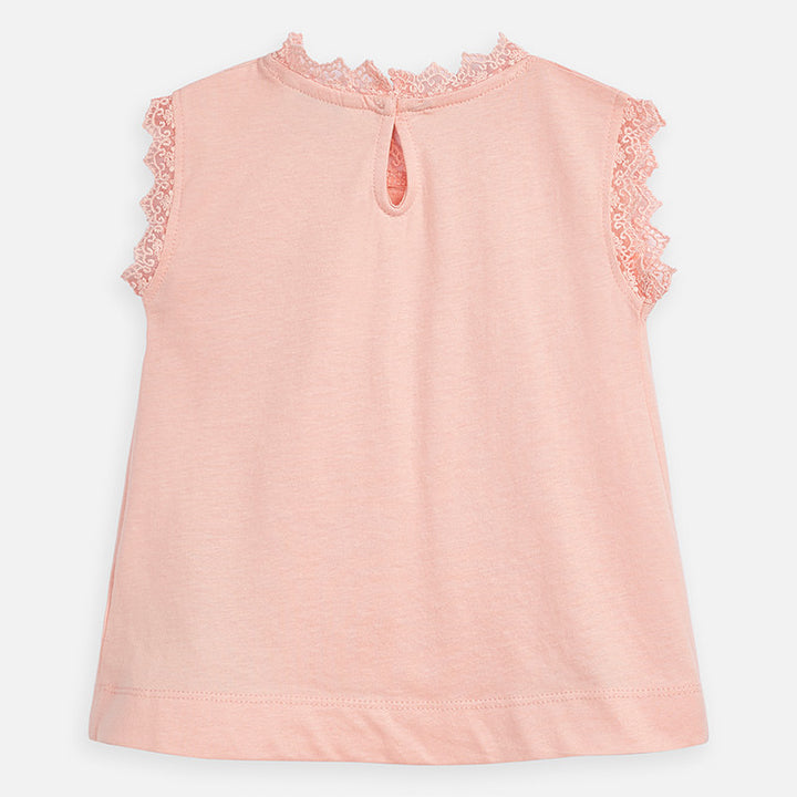Peach Short Sleeve Blouse