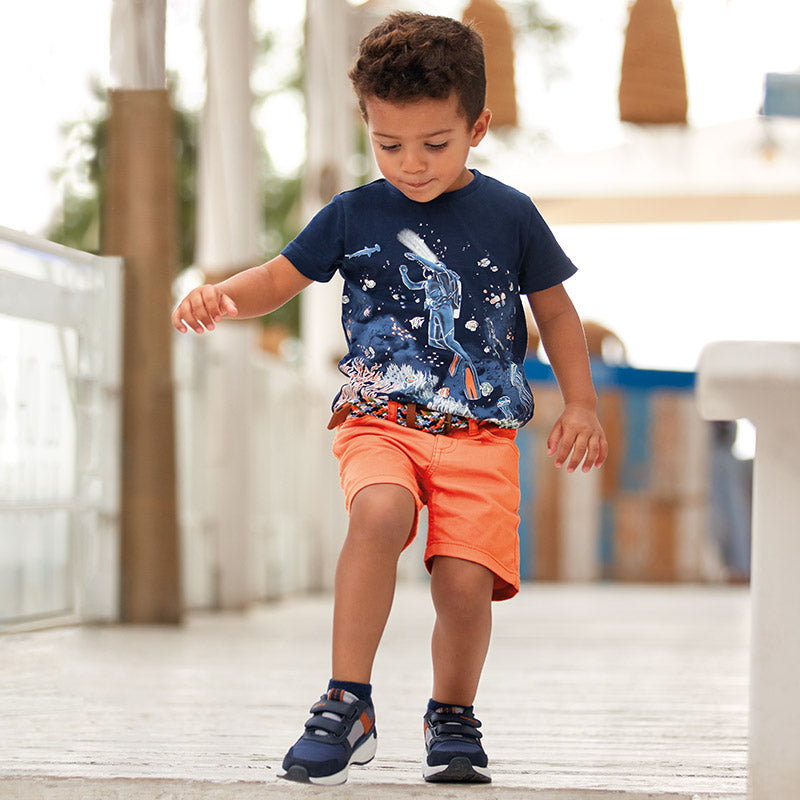 Orange Bermuda Shorts