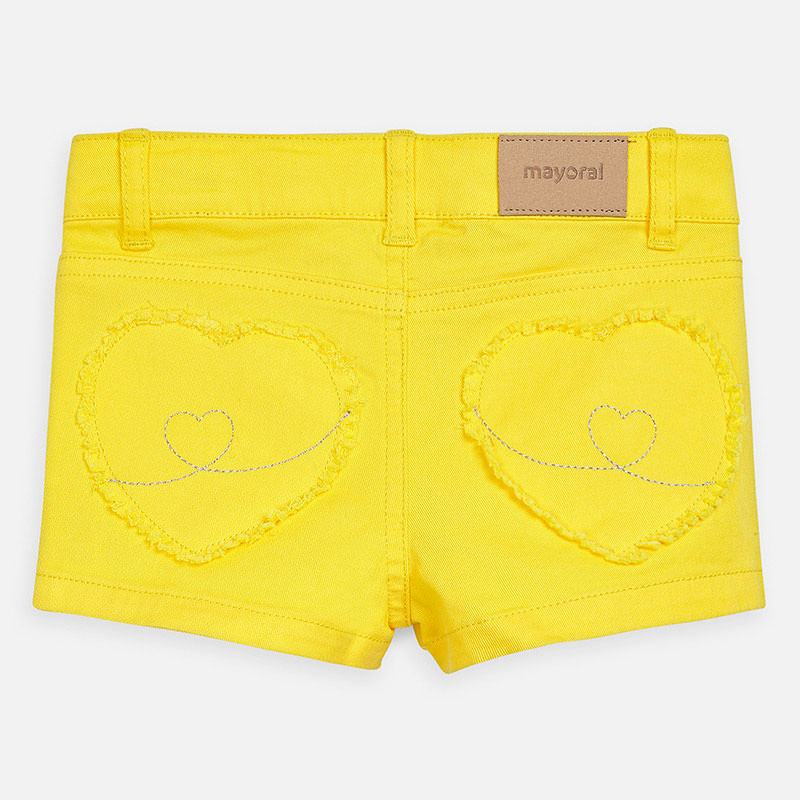 Yellow Shorts with Floral Design