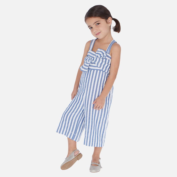 Blue & White Striped Jumpsuit