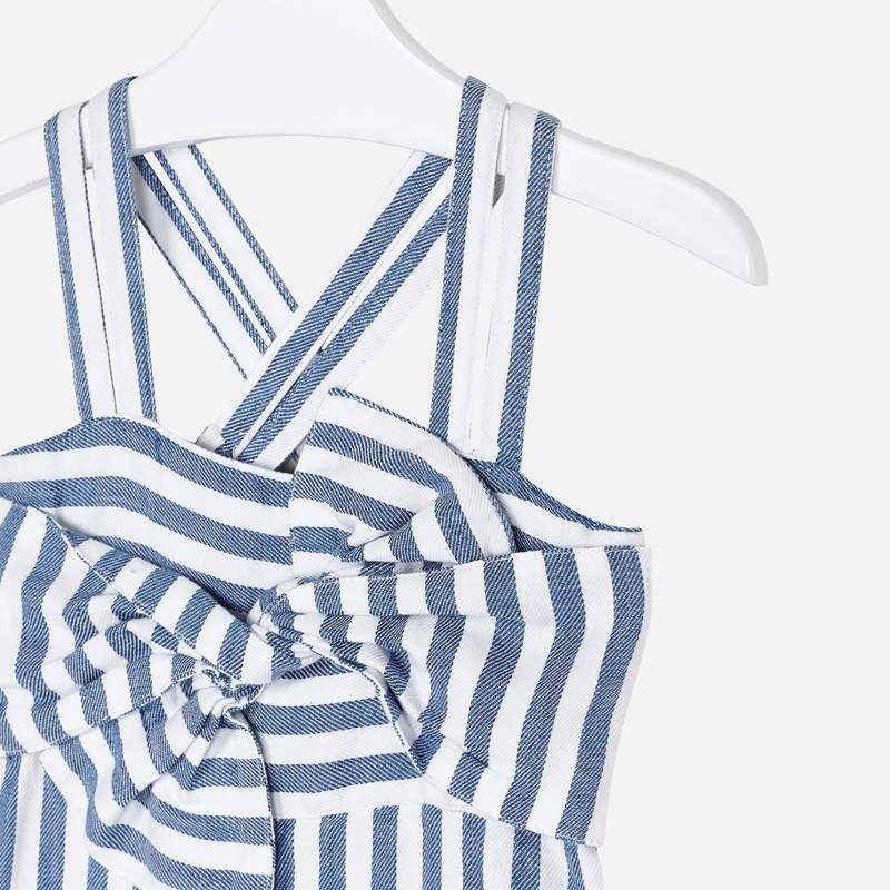 Blue & White Striped Jumpsuit