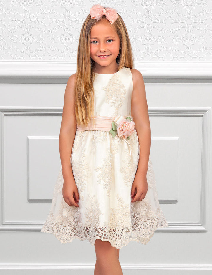 Ivory Floral Tulle Dress