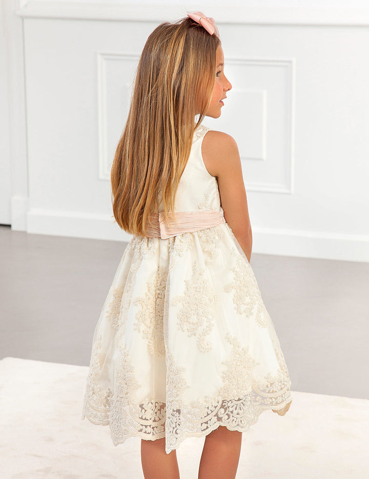 Ivory Floral Tulle Dress