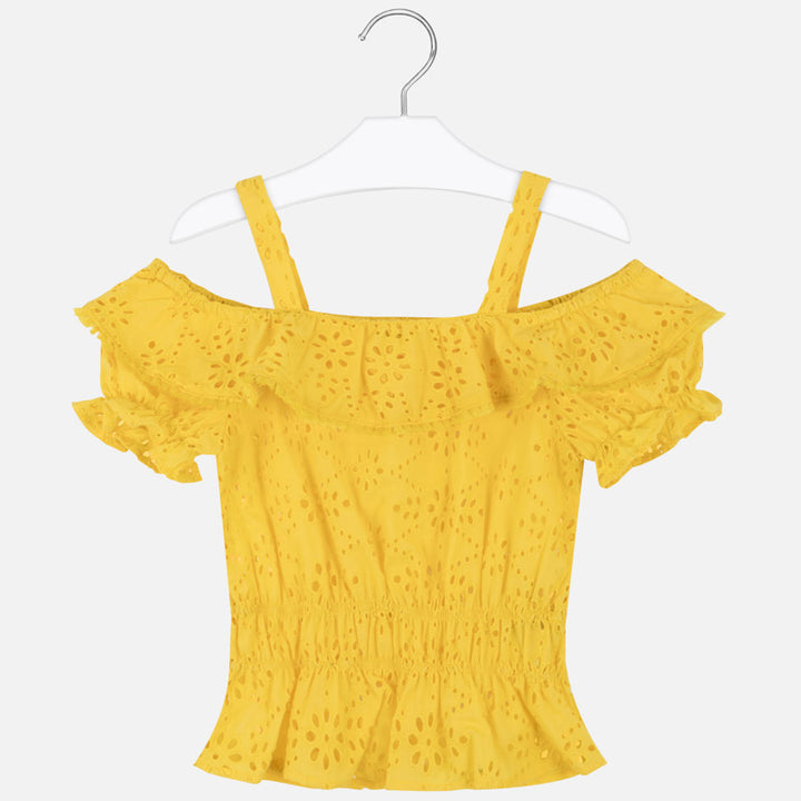 Yellow Off The Shoulder Blouse