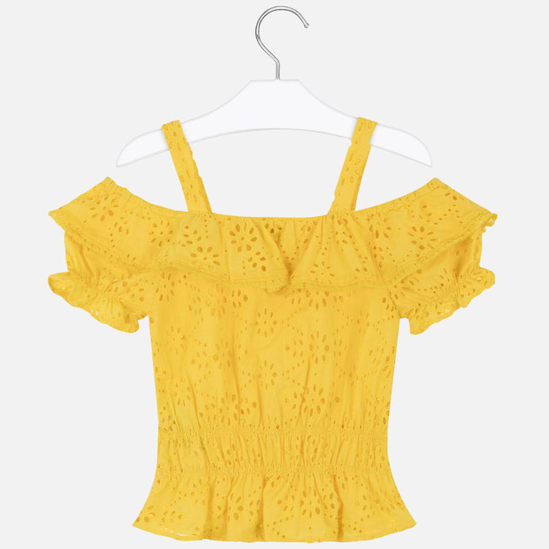 Yellow Off The Shoulder Blouse
