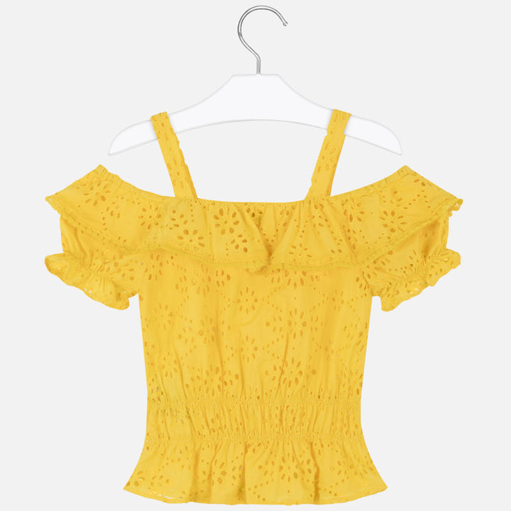 Yellow Off The Shoulder Blouse