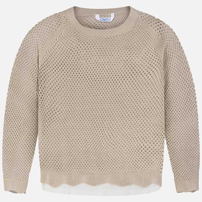 Beige Sweater with Tank Top