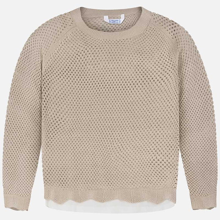 Beige Sweater with Tank Top