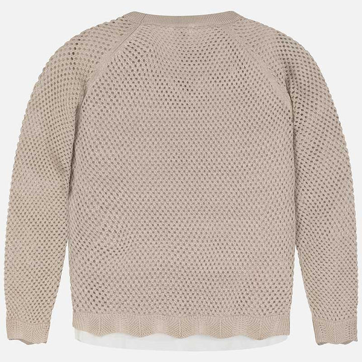Beige Sweater with Tank Top