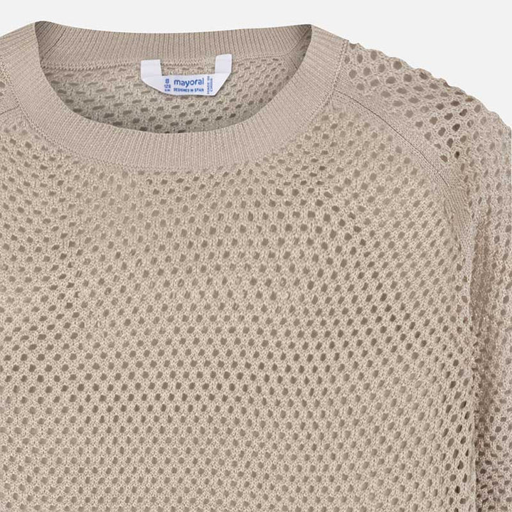 Beige Sweater with Tank Top