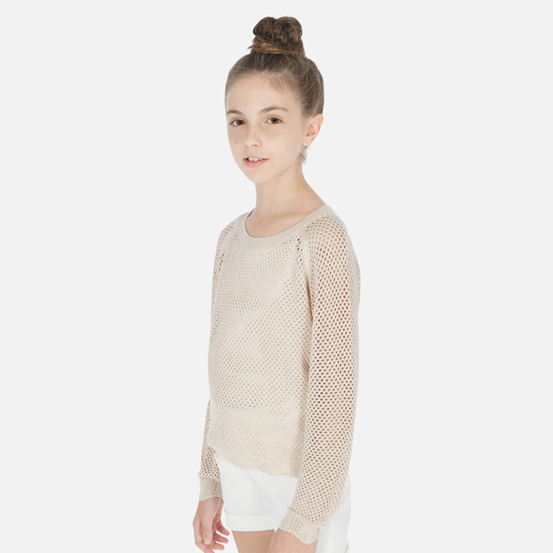 Beige Sweater with Tank Top