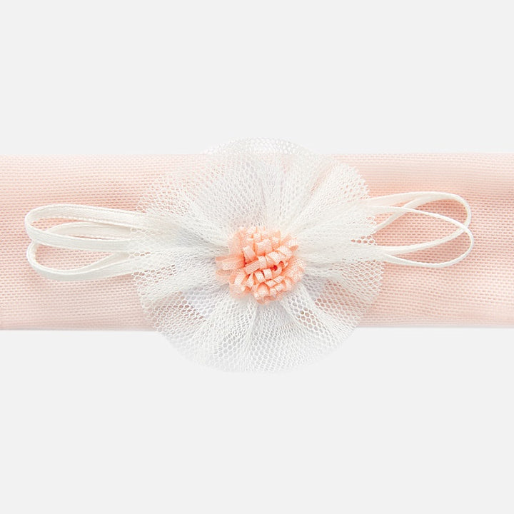 Pink & White Flower Headband
