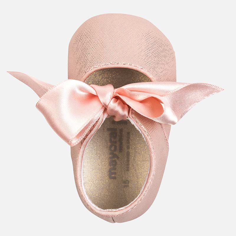 Pink Glitter Pre-Walker Shoes with Ribbon 