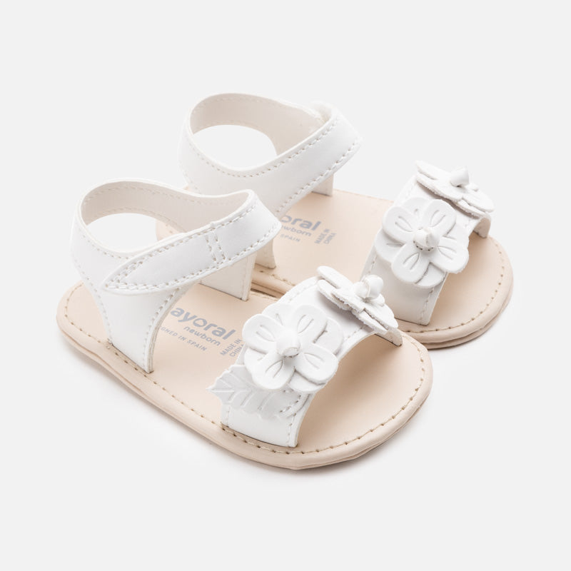White Flower Sandals