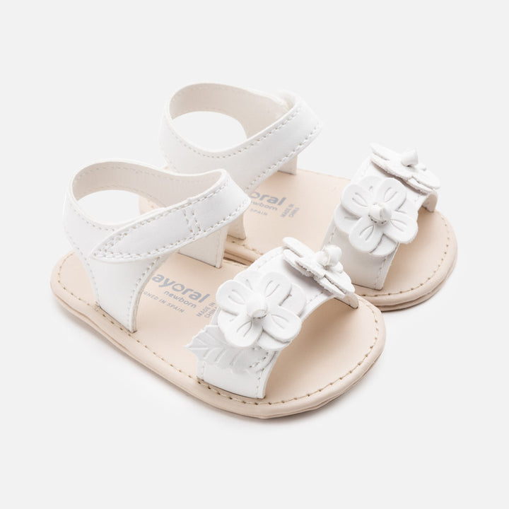 White Flower Sandals