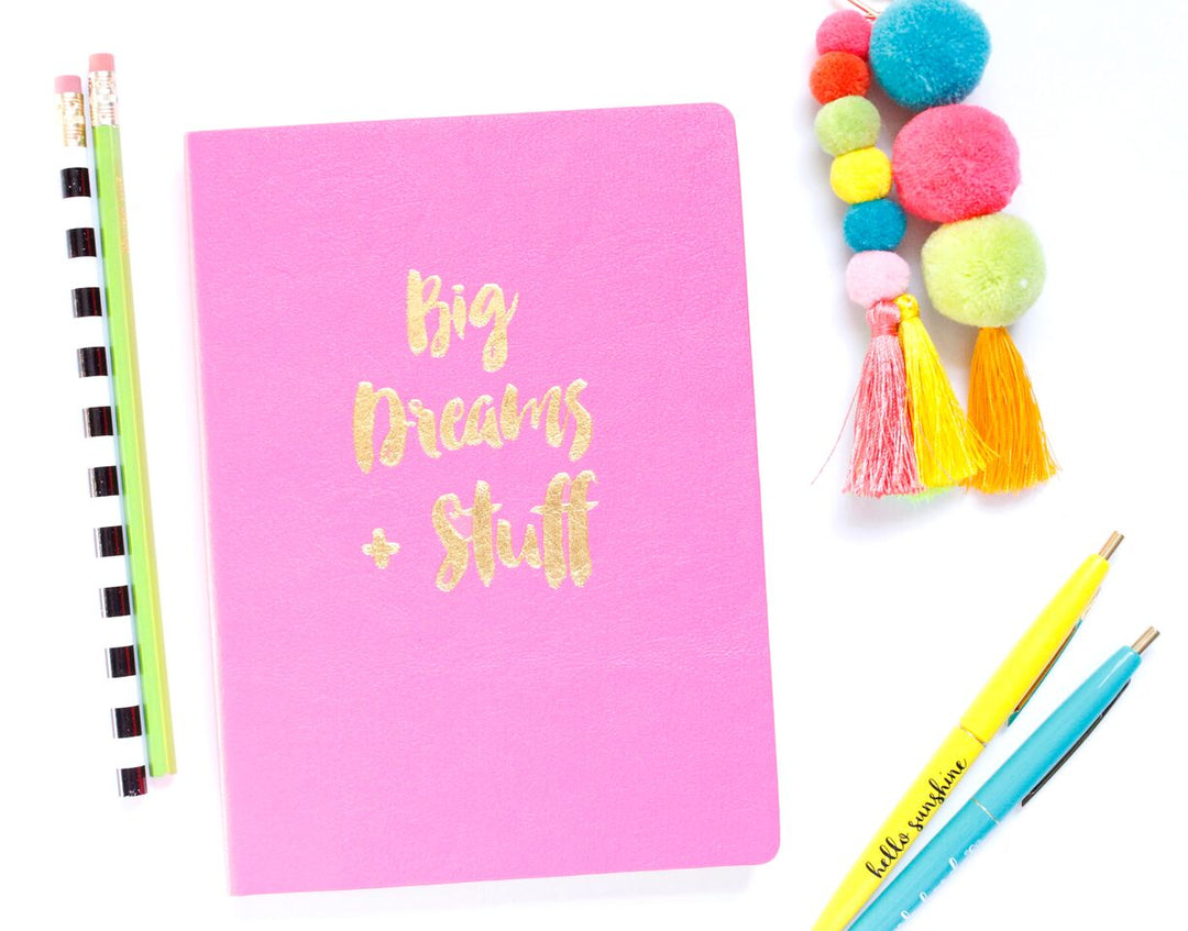 Big Dreams Notebook - Neon Pink