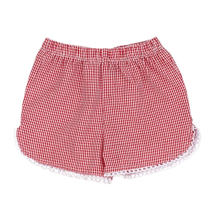 Red Check Seersucker Shorts