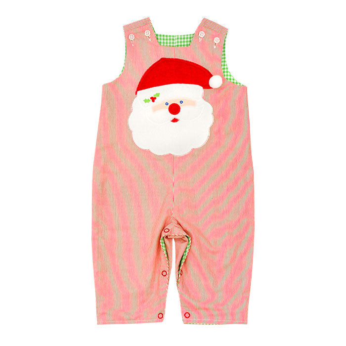 Christmas Santa vs White Puppy ~ Reversible John John