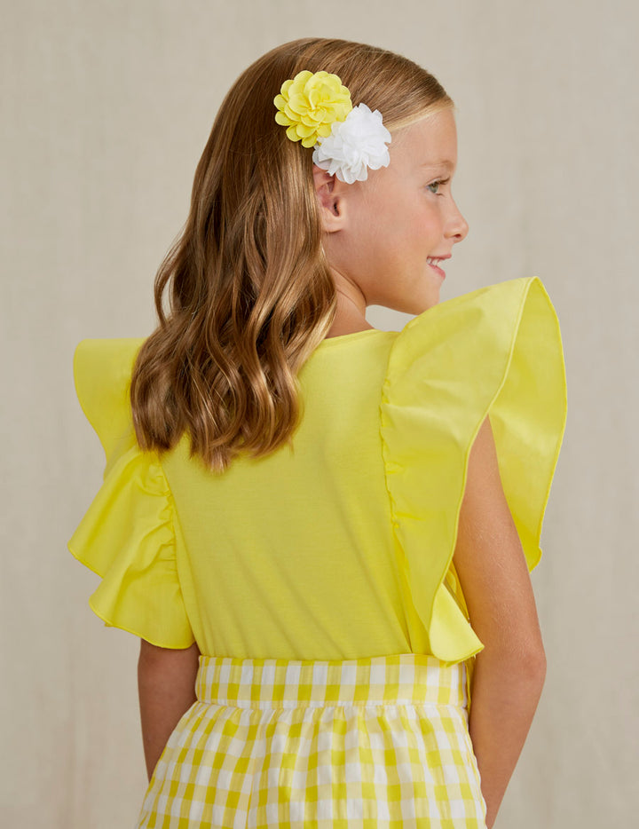 Yellow Checkered Skort