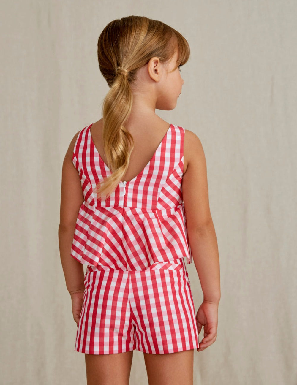 Fuchsia Gingham Top