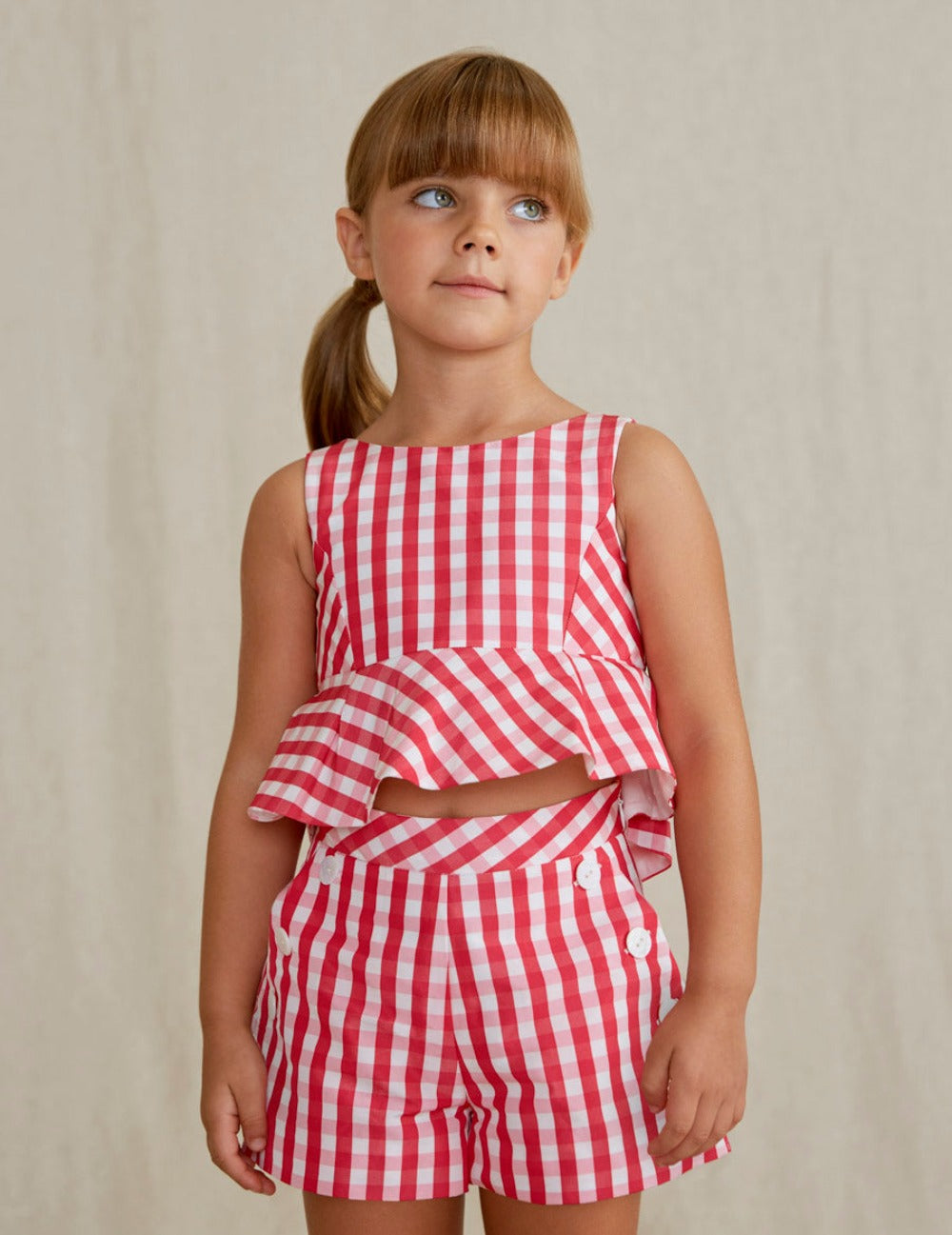 Fuchsia Gingham Shorts