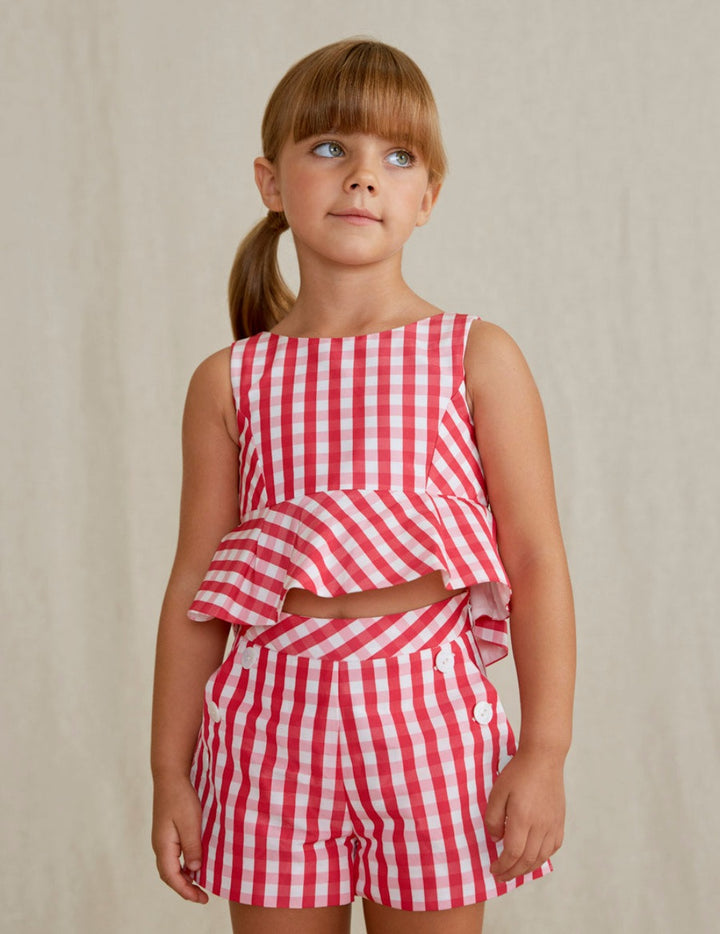 Fuchsia Gingham Shorts