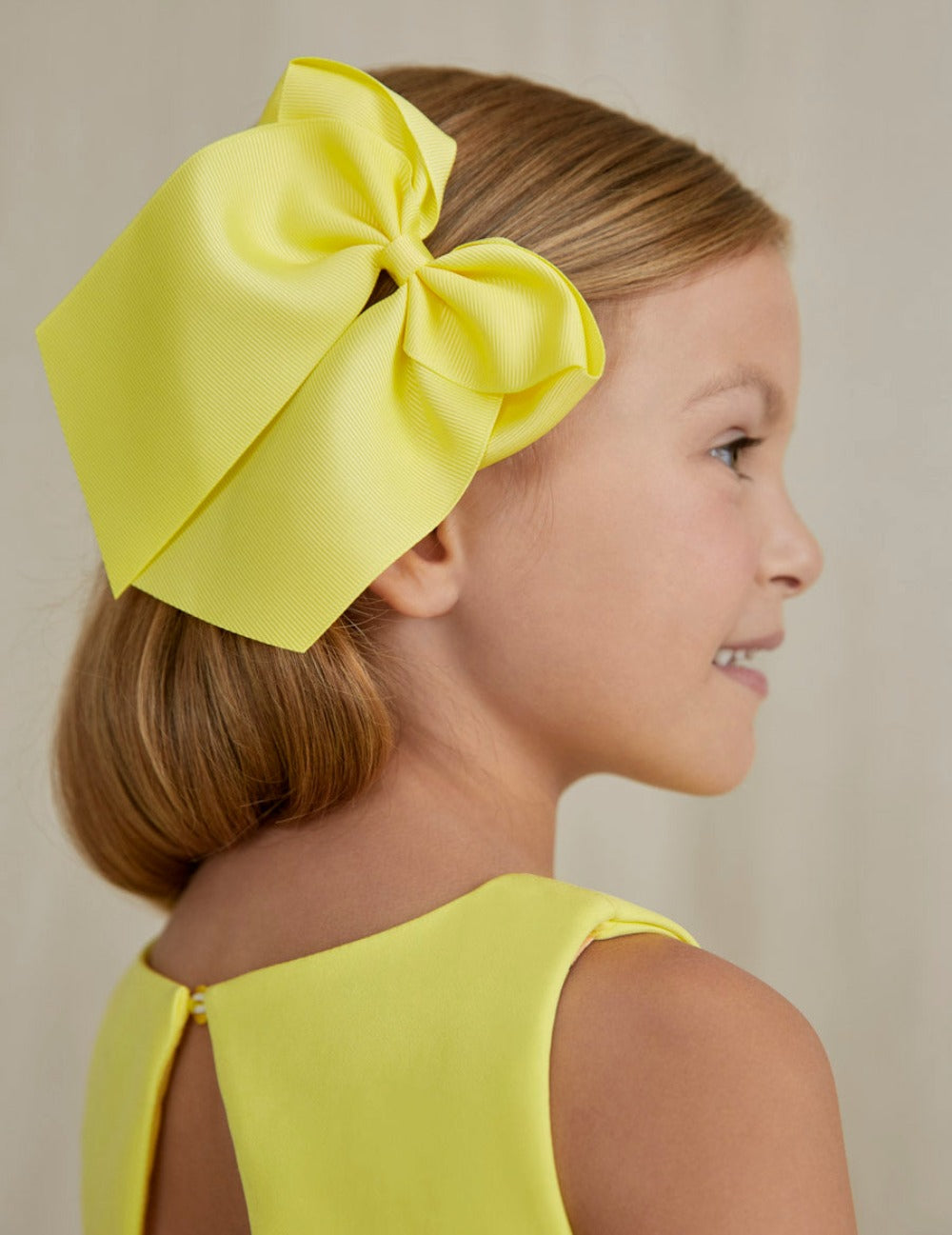 Yellow Bow Hair Clip