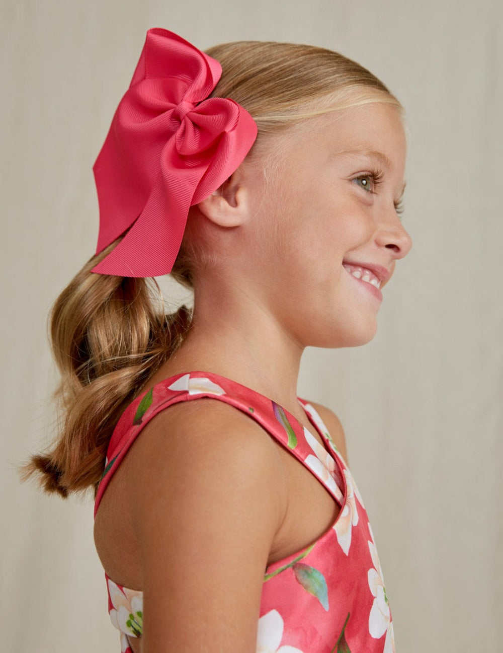Fuchsia Bow Hair Clip