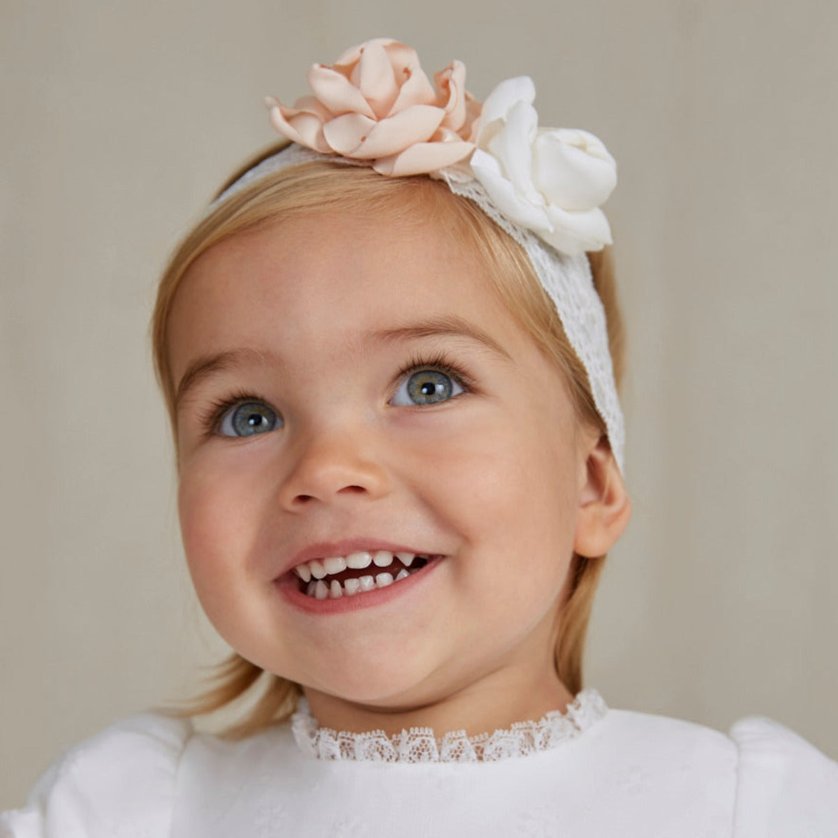 White Lace Floral Headband