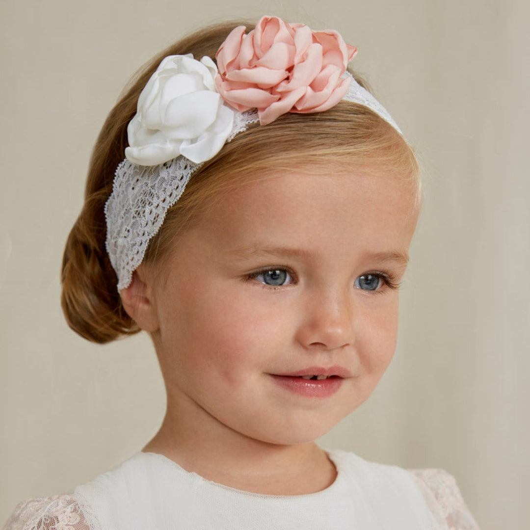 Cream Lace Floral Headband