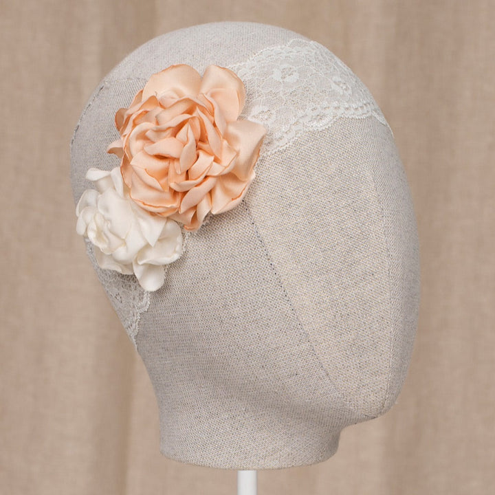 Cream Lace Floral Headband