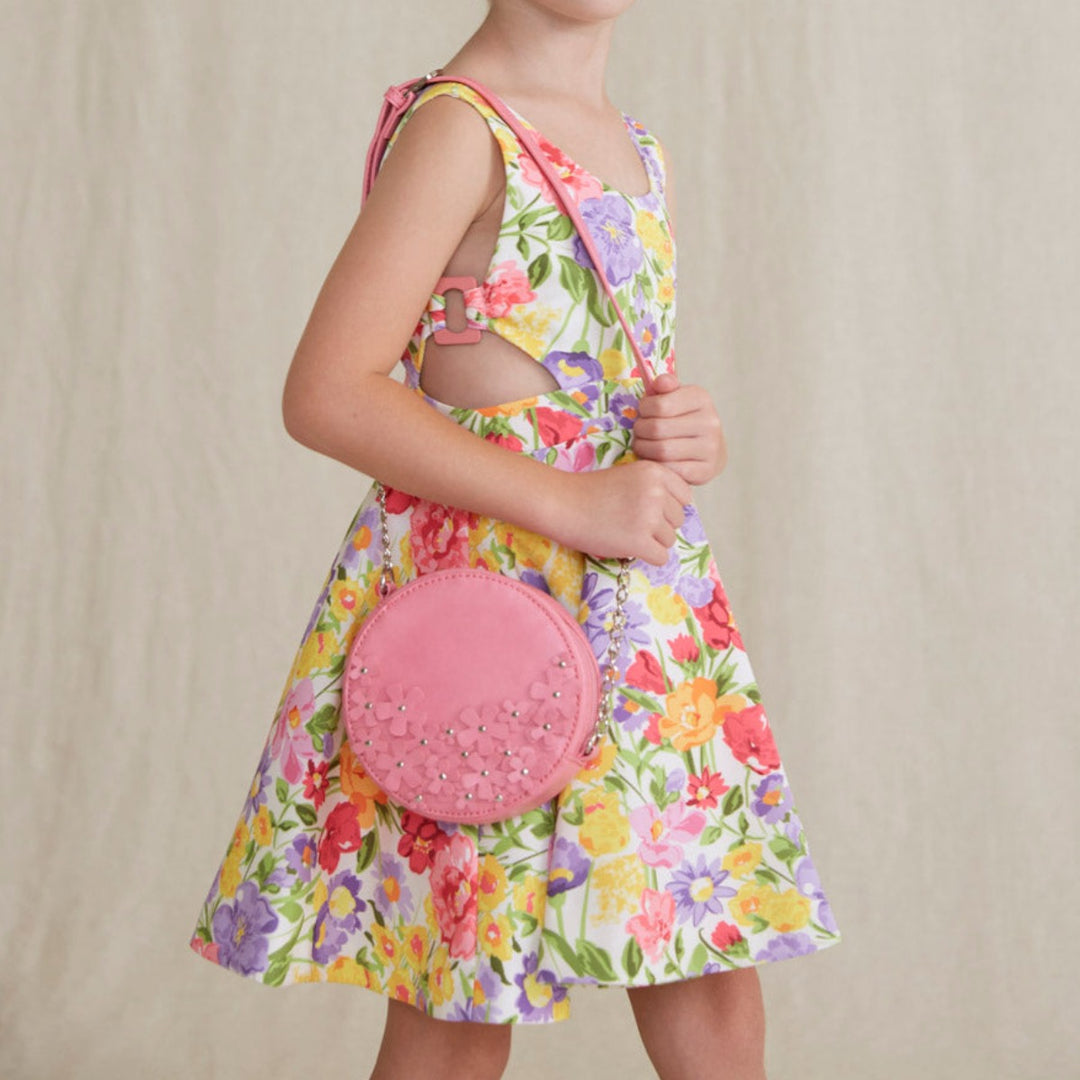 Bubblegum Pink Floral Crossbody Bag