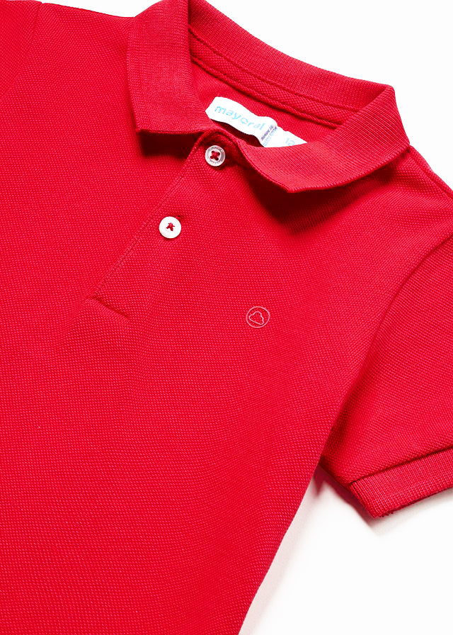 Red Classic Pique Polo